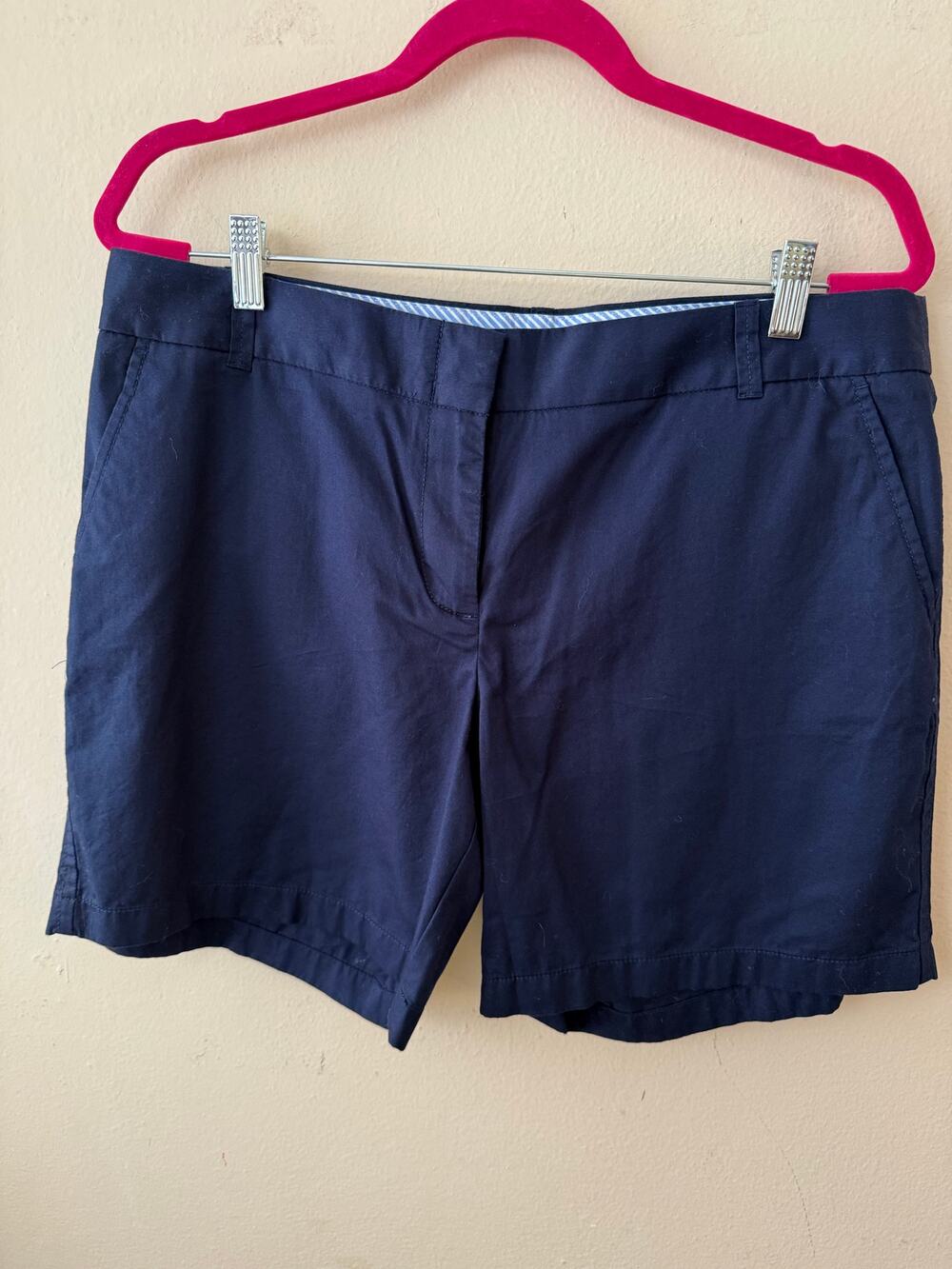 J. Crew Navy Blue 100% Cotton Chino Shorts